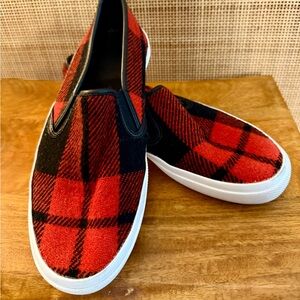 Coach Buffalo Plaid Flats
